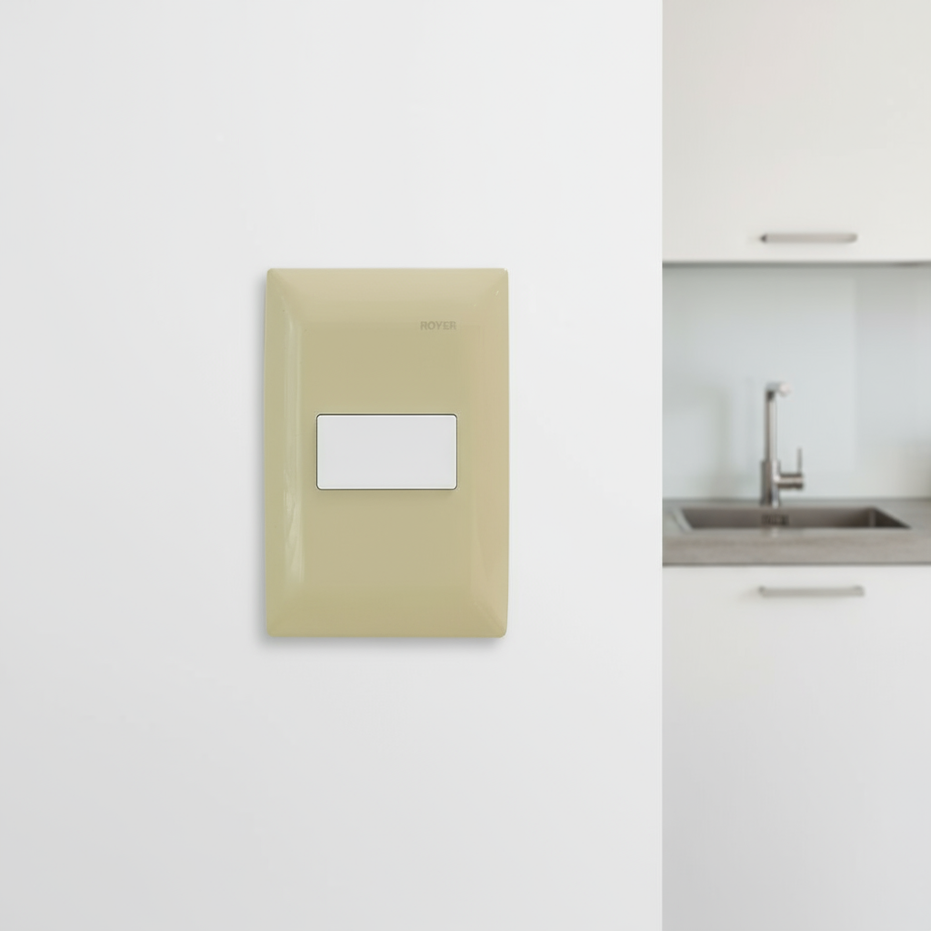 PLACA 1 MOD. HORIZONTAL MARFIL ROYER 100