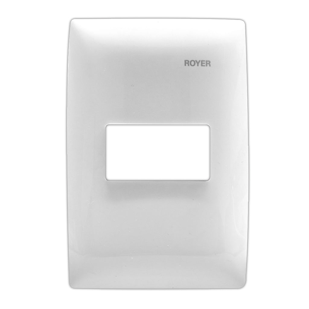 PLACA 1 MOD. HORIZONTAL BLANCO 100-6201W ROYER 100