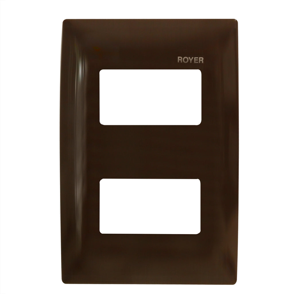PLACA 2 MODULOS DISTANCIADOS CHOCOLATE