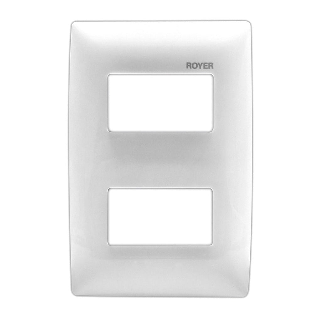 PLACA 2 MOD. DISTANCIADOS BLANCO 100-6202W ROYER 100