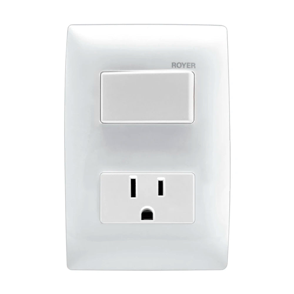 PLACA 2 MOD. DISTANCIADOS BLANCO 100-6202W ROYER 100