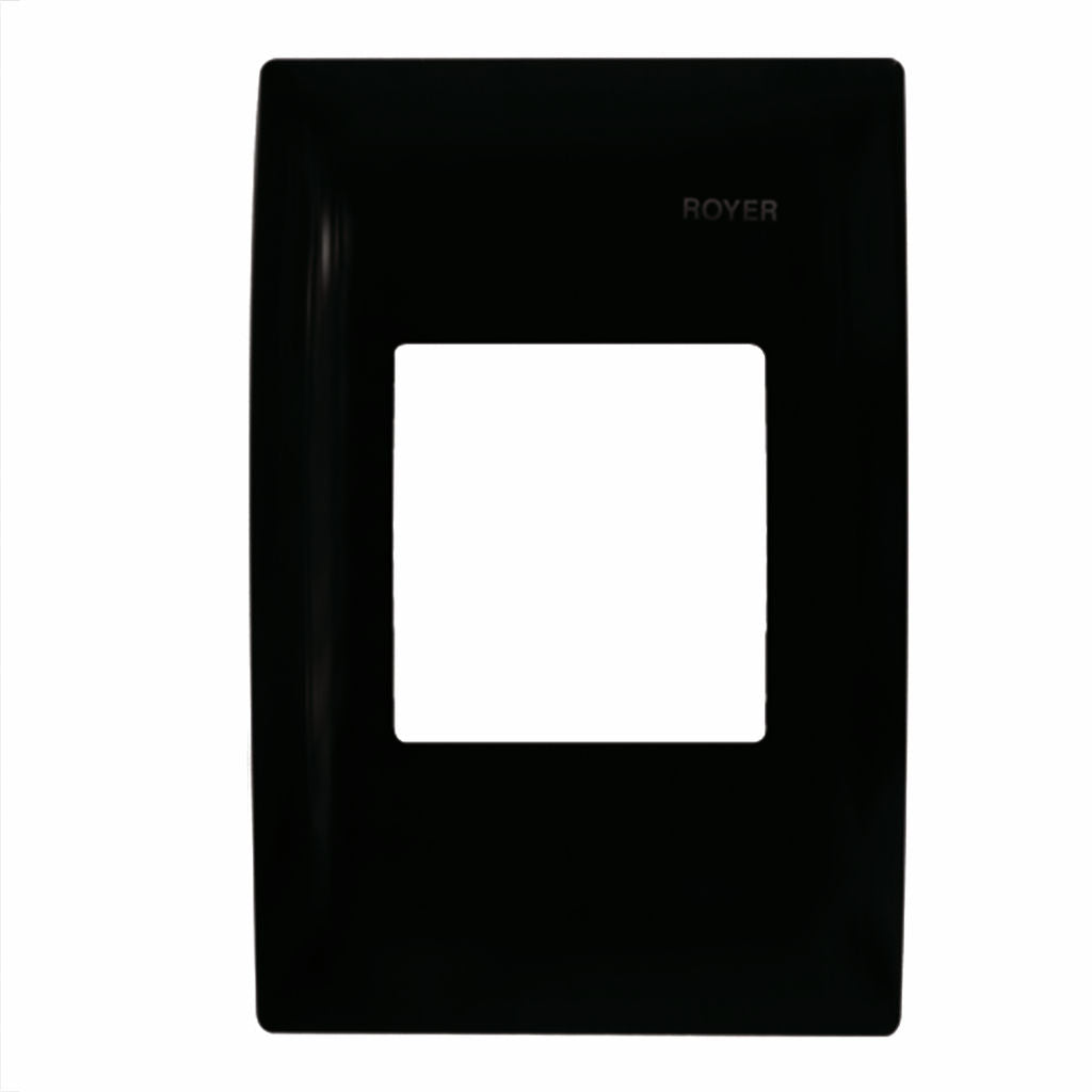 PLACA 2 MODULOS JUNTOS P/TIMBRE ELECTRONICO COLOR NEGRO ROYER 100