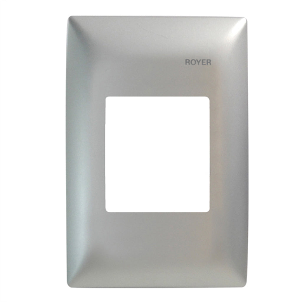 PLACA 2 MODULOS JUNTOS P/TIMBRE ELECTRONICO COLOR PLATA ROYER 100