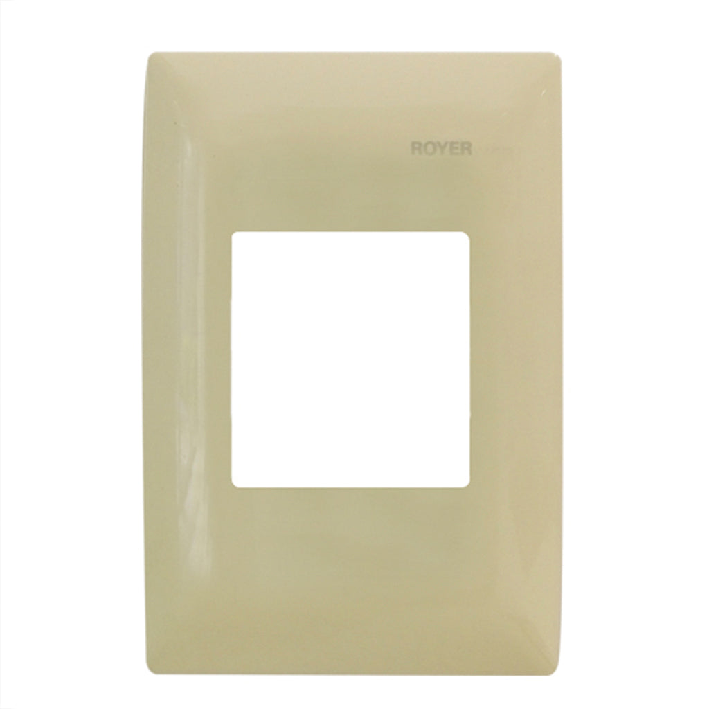 PLACA 2 MODULOS JUNTOS P/TIMBRE ELECTRONICO COLOR MARFIL ROYER 100