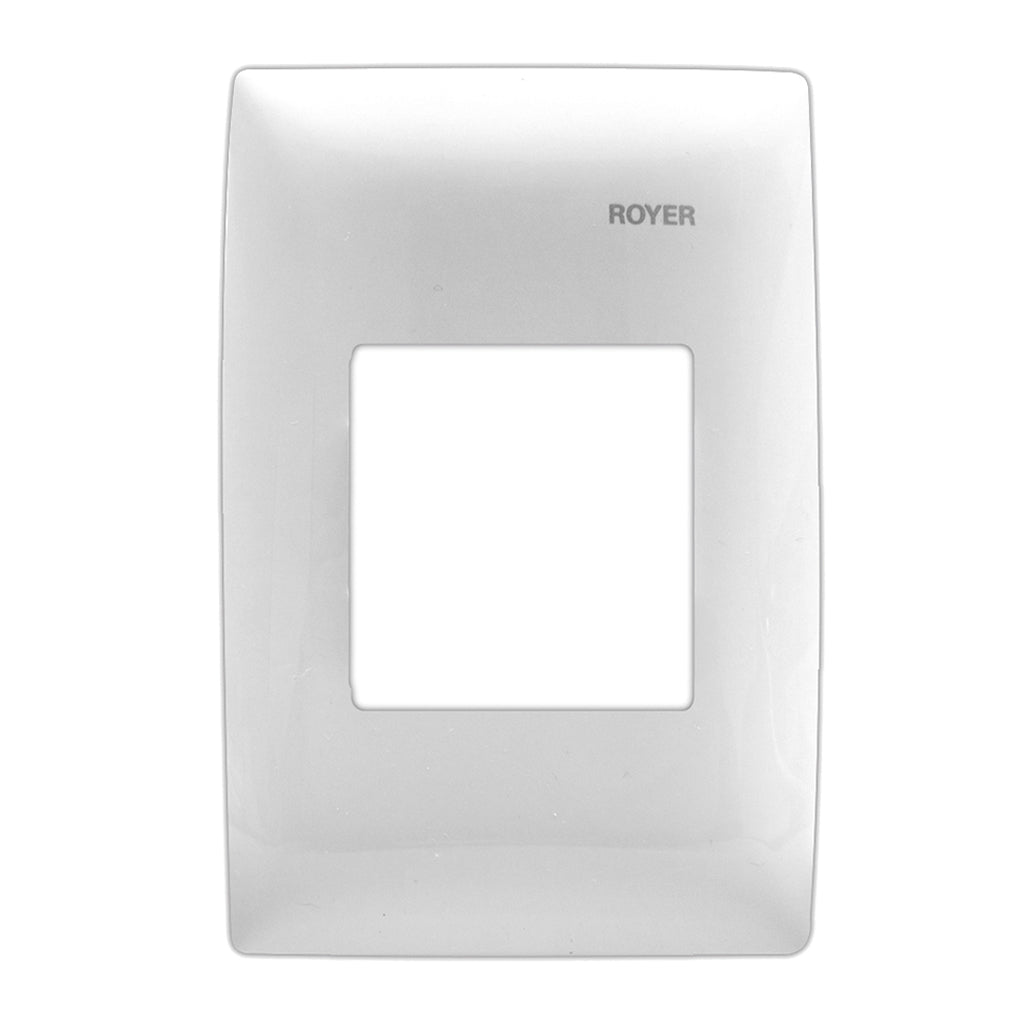 PLACA 2 MODULOS JUNTOS P/TIMBRE ELECTRONICO COLOR BLANCO ROYER 100