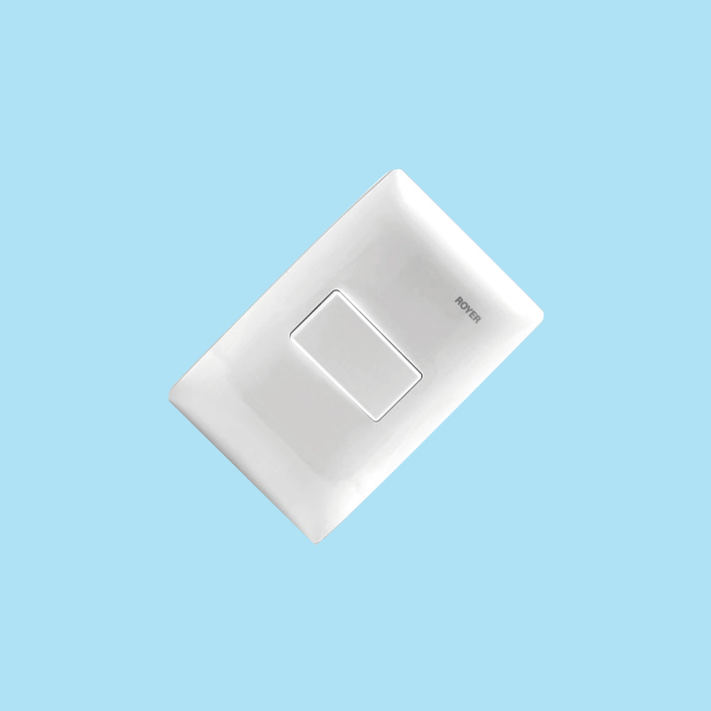 PLACA CON INTERRUPTOR SENCILLO 100-6211WP ROYER 100