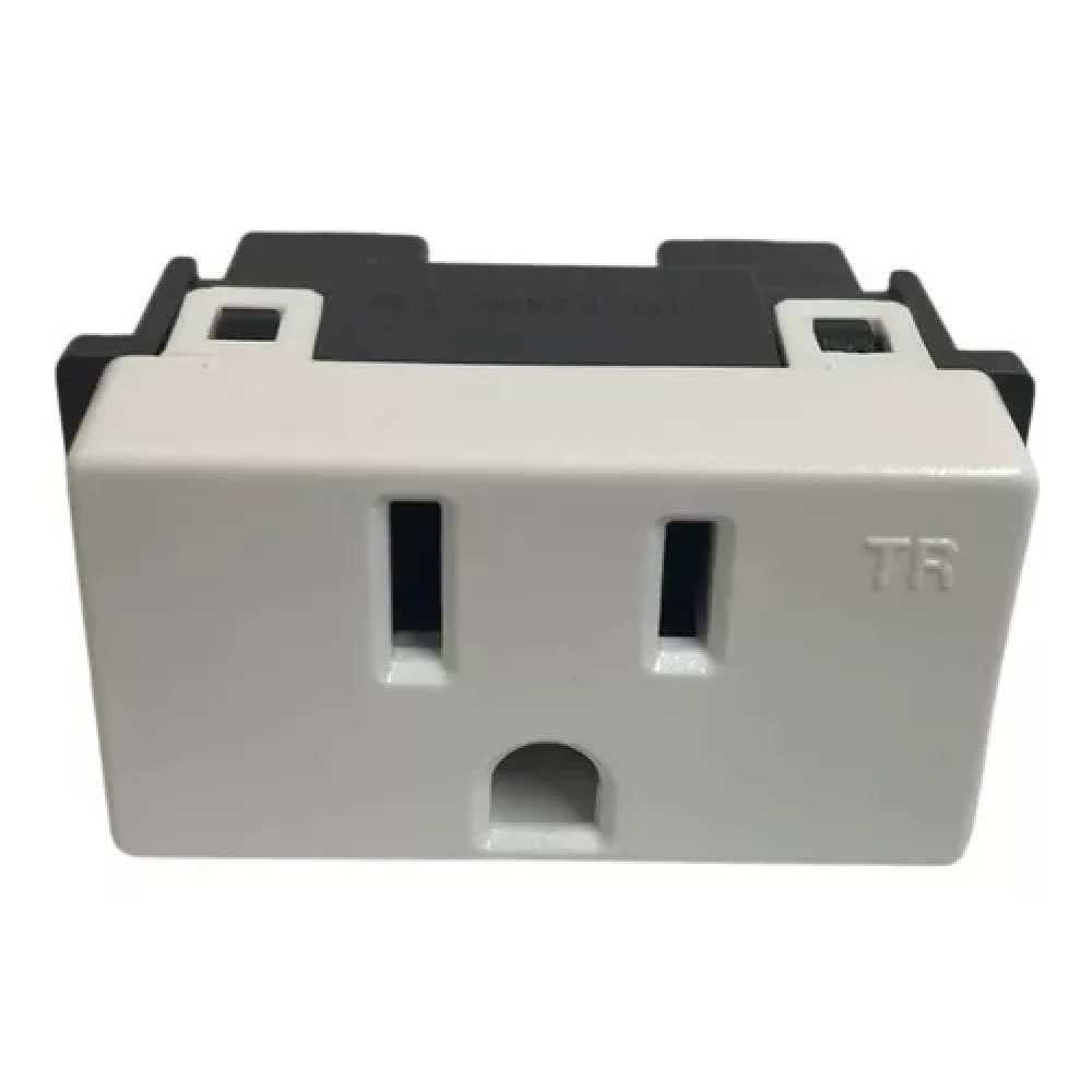 RECEPTACULO H SENCILLO 2P+T 15A/127VCA. 100-6248W ROYER 100