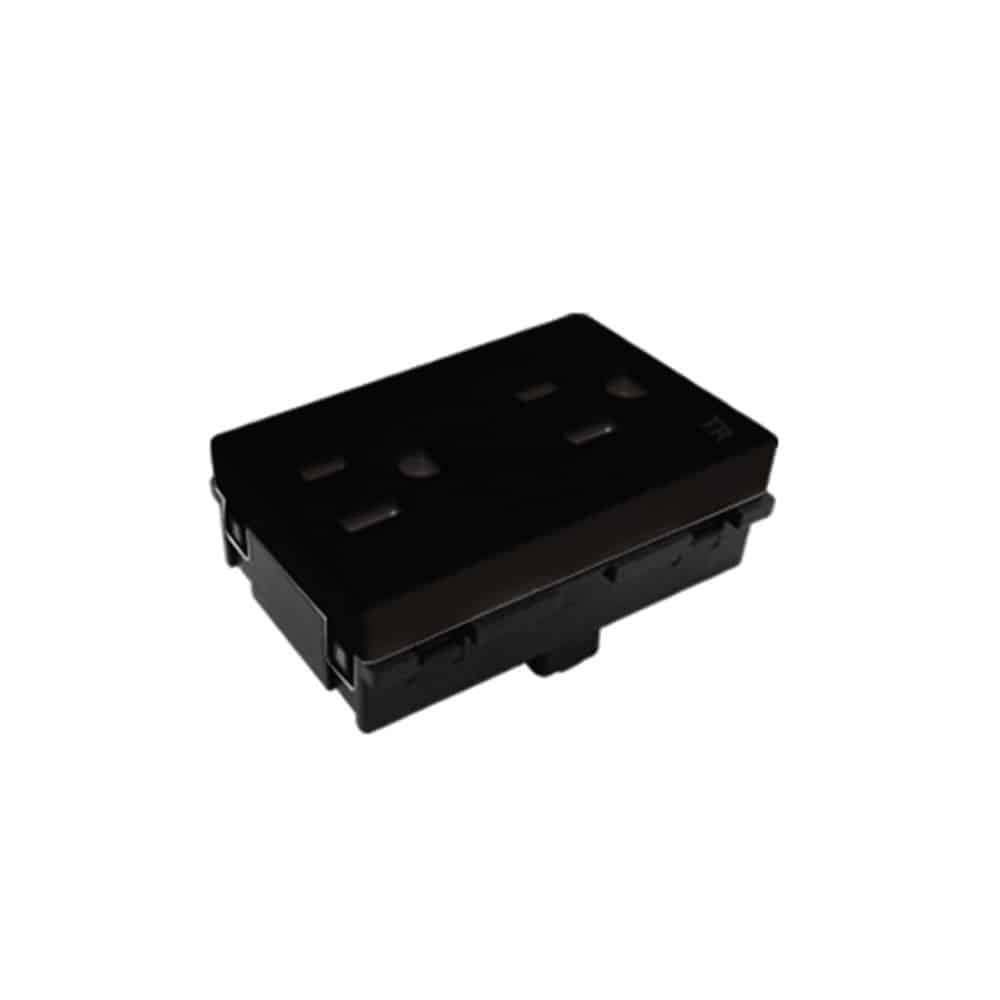 RECEPTACULO DÚPLEX 2P+T 15A 127VCA BK