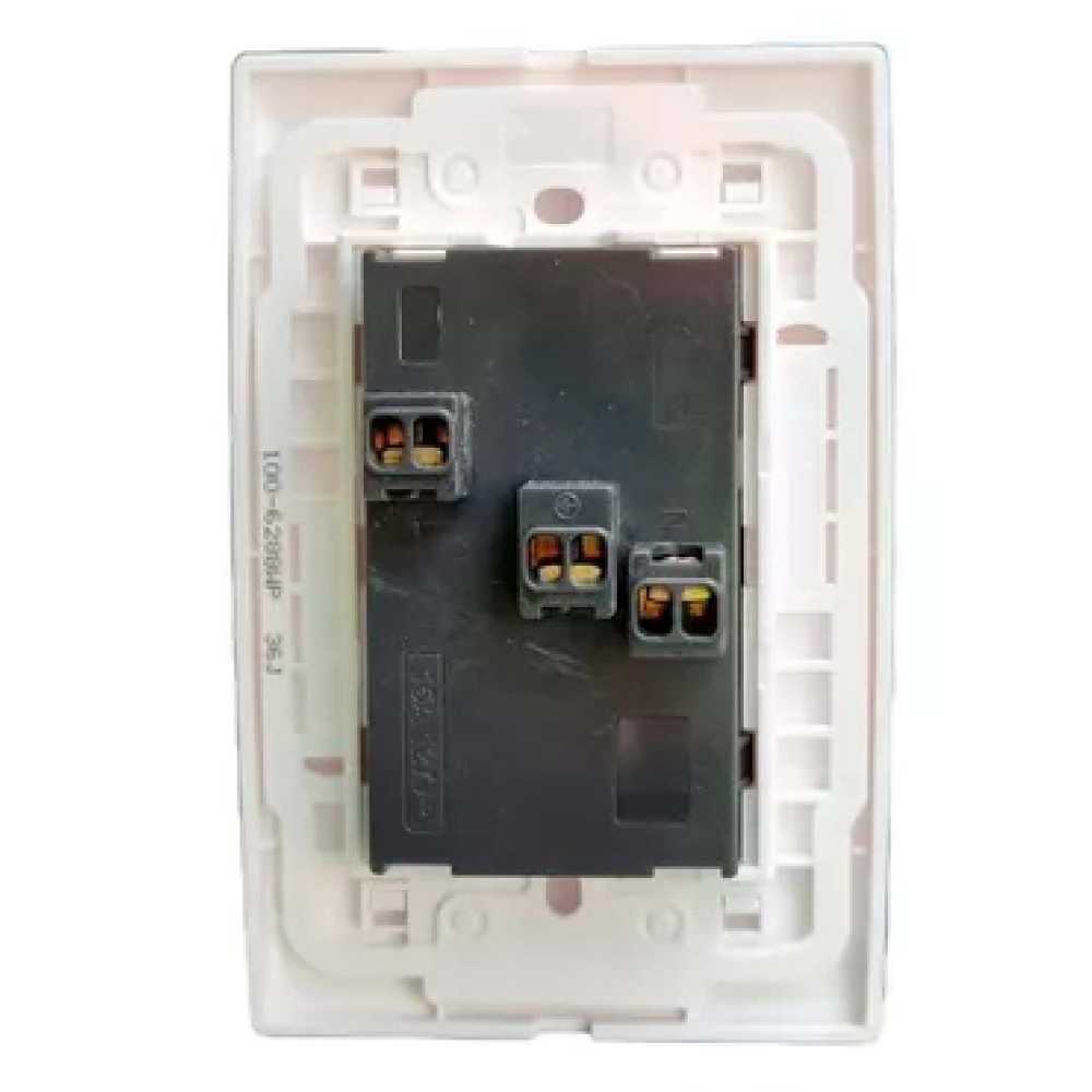 PLACA 3 MODULO CON RECEPTACULO DUPLEX BLANCO 100-6288WP ROYER 100