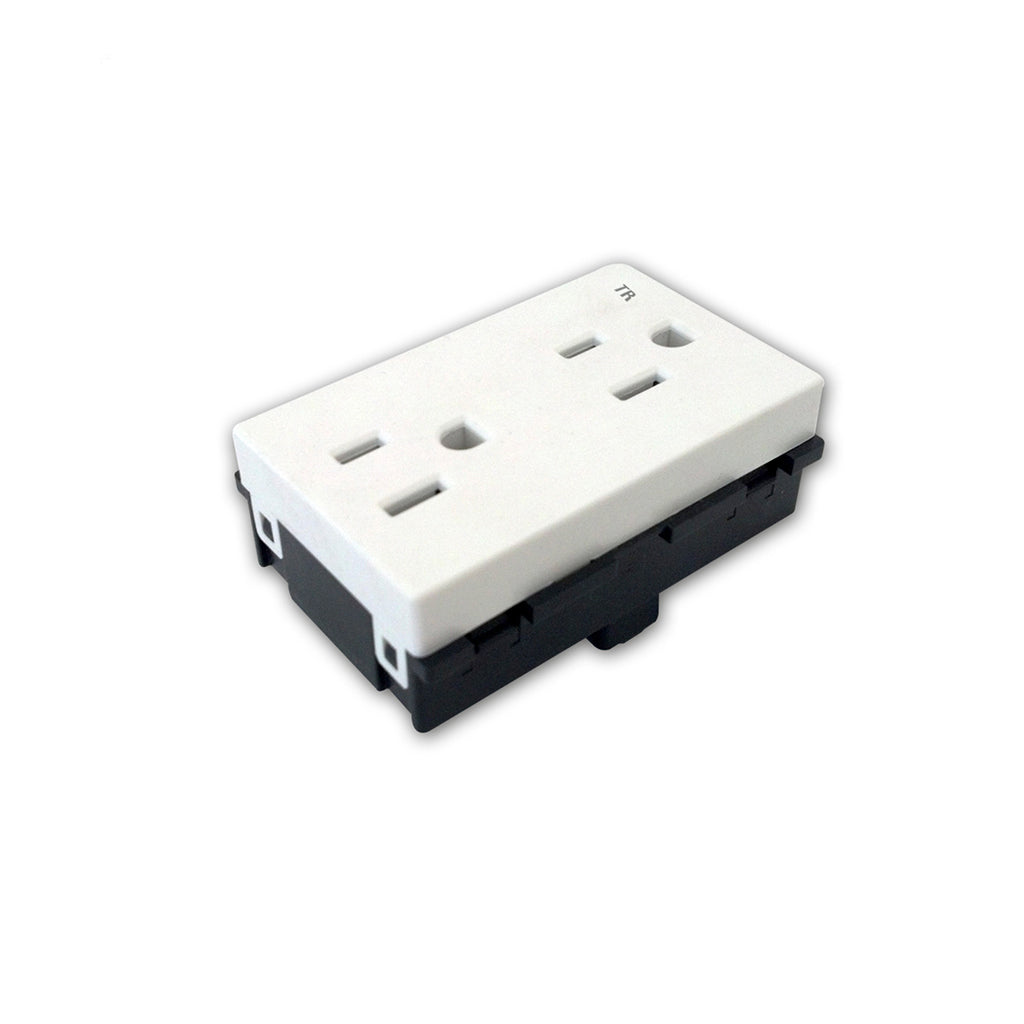 RECEPTACULO DUPLEX 2P+T 15A/127VCA. 100-6288W ROYER 100