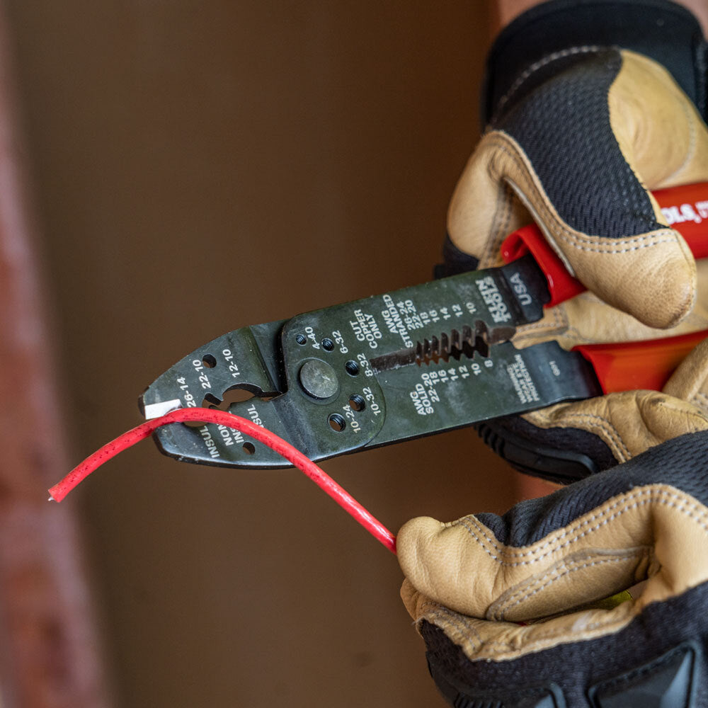 PINZA PELACABLES PONCHADORA Y CORTACABLES CAL. 8-22AWG KLEIN TOOLS