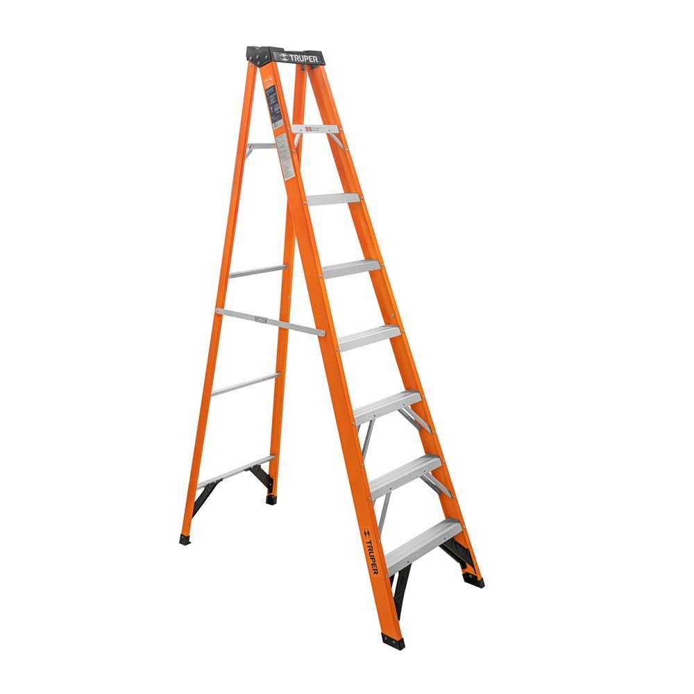 ESCALERA DE TIJERA TIPO LL 7 PELDAÑOS FIBRA DE VIDRIO  EST-27FV MCA TRUPER