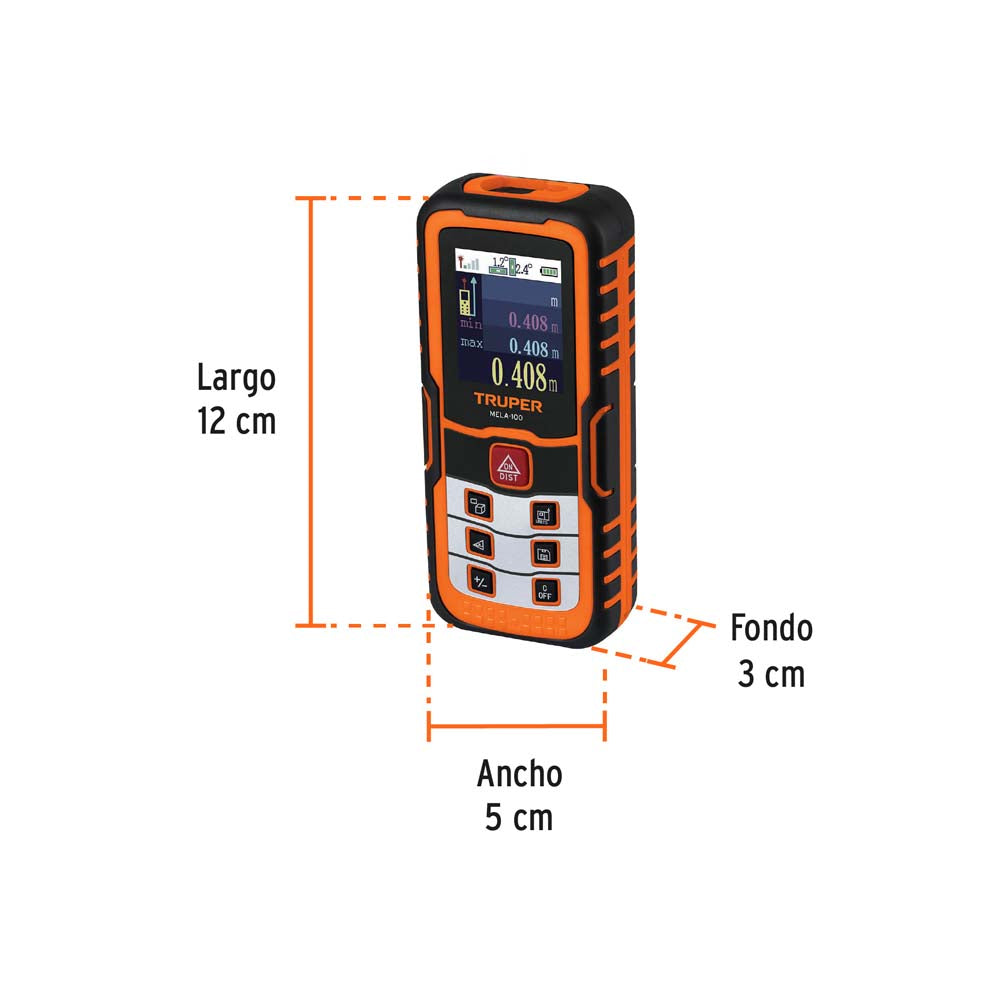 MEDIDOR LASER DE DISTANCIA 100MTS MCA TRUPER