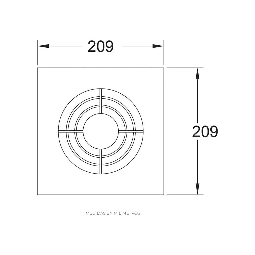 EXTRACTOR RESIDENCIAL CUADRADO ECONOMICO 6" BLANCO