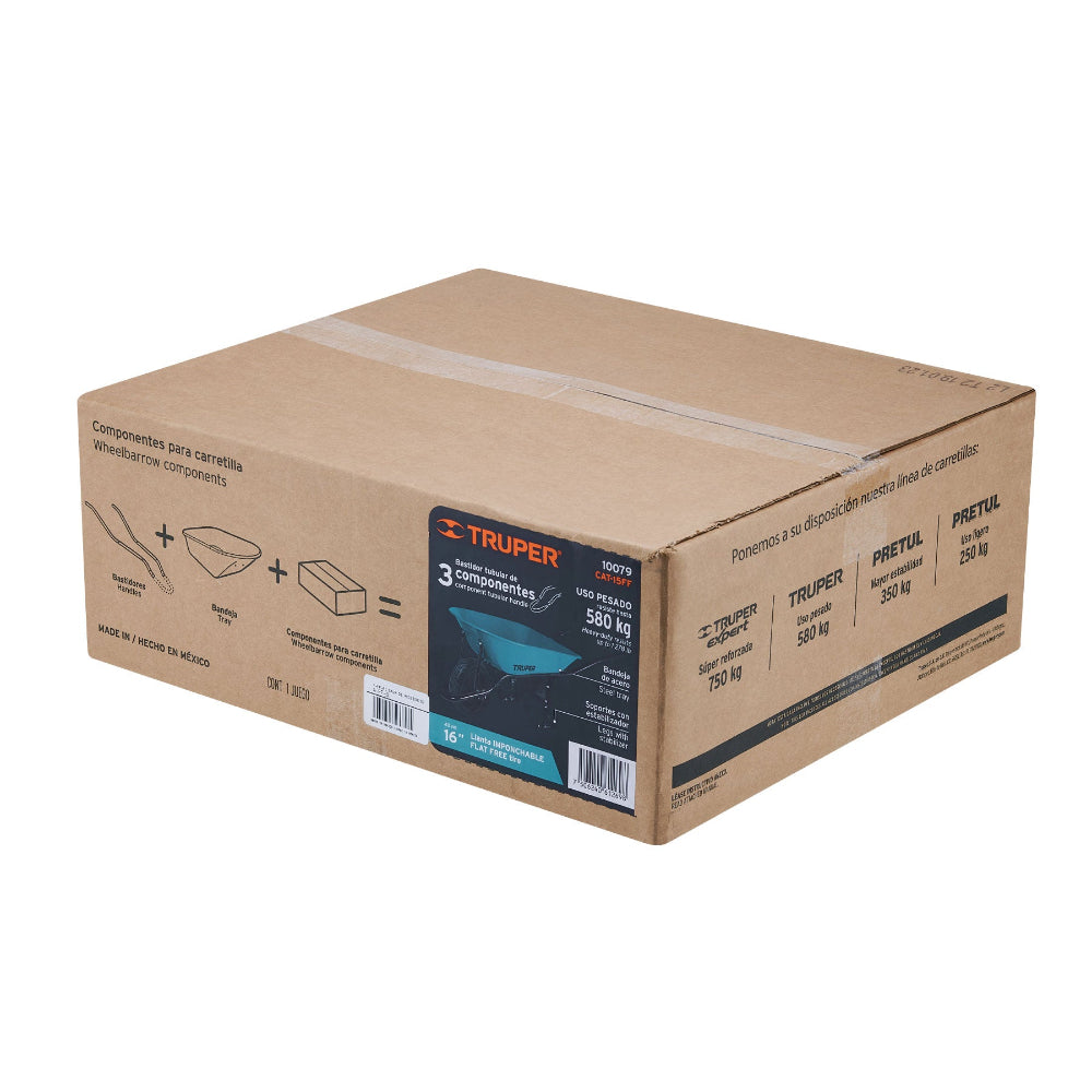 CARRETILLA 5 FT3 LLANTA IMPONCHABLE MCA TRUPER CONSTRUCCION