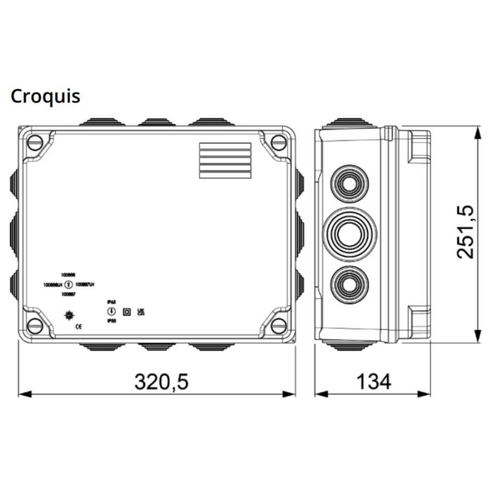 CAJA ESTANCA CIEGA IP65 IK08 310X240X125 XOLERA