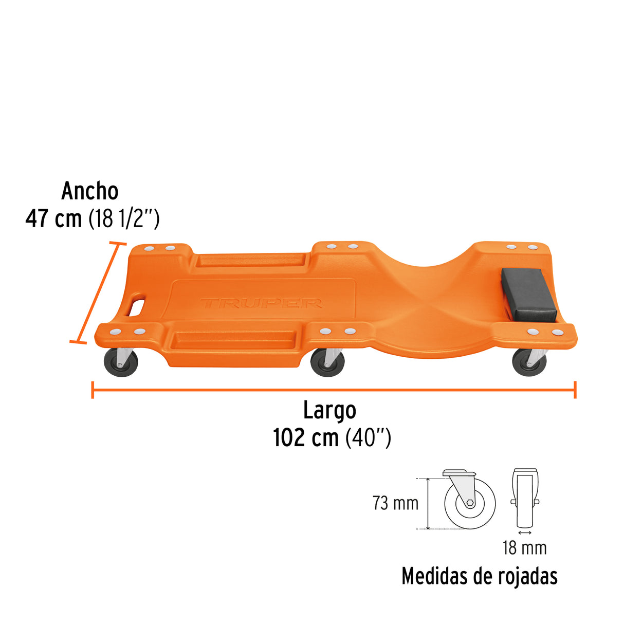 CAMA DE PLASTICO 40 PARA MECANICO TRUPER