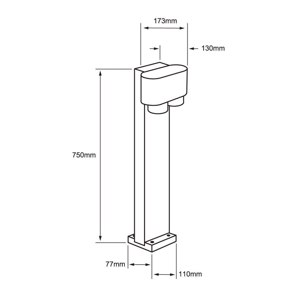LUMINARIO EXTS/LAMP GU10 100V-240V NEGRO