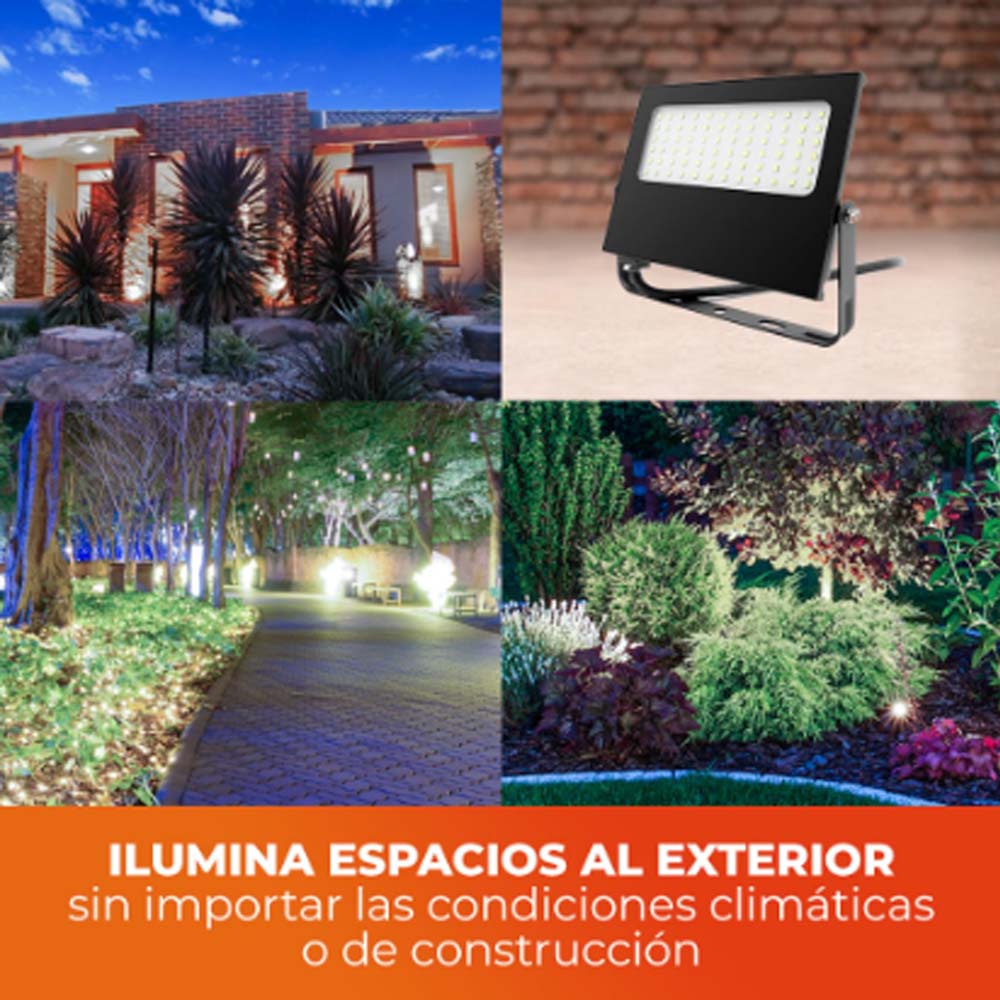 REFLECTOR EXT LED 100W 100-240V 9000LM 6500K NGR***HAE2025***