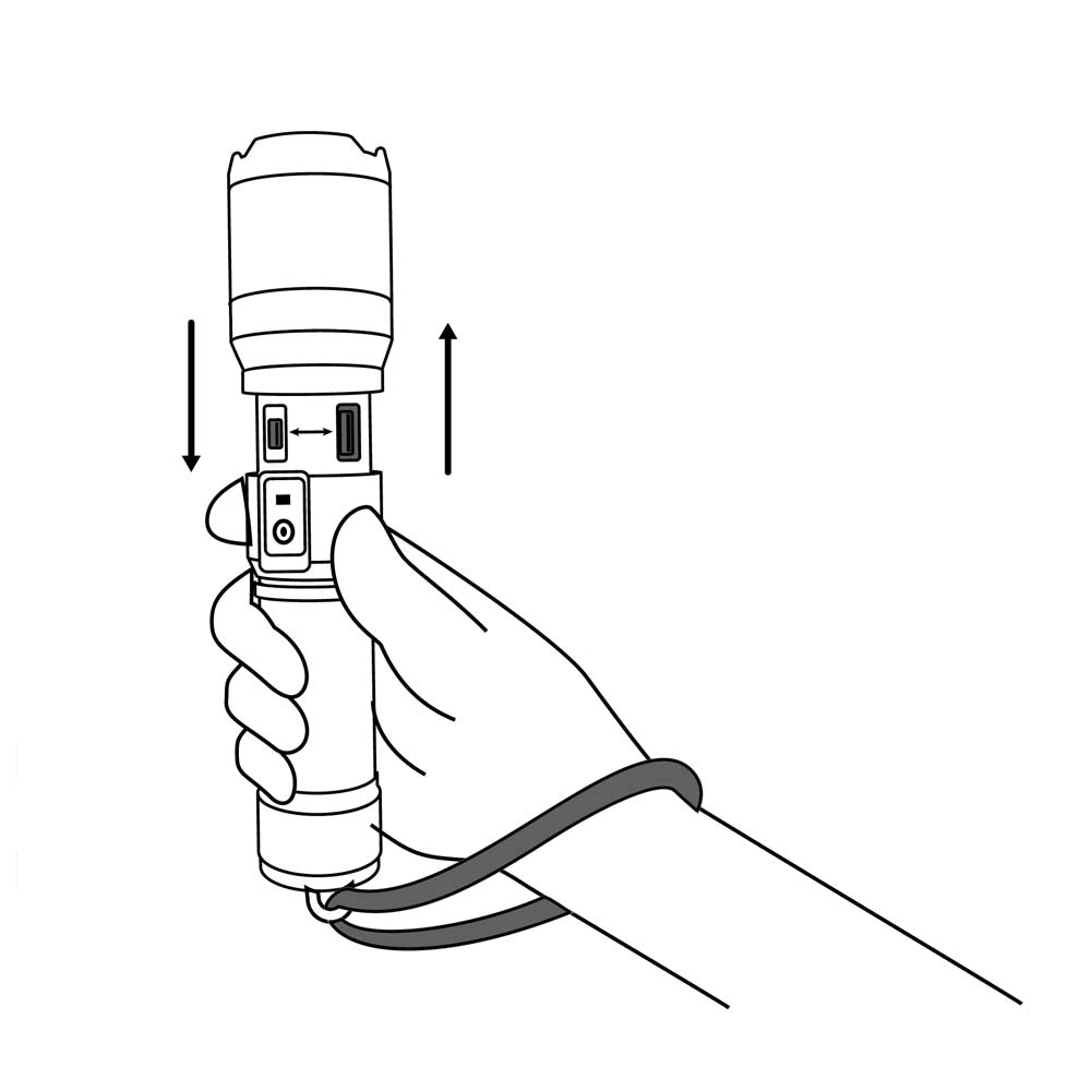 LINTERNA DE ALUMINIO 1 LED 420 LM RECARGABLE TRUPER