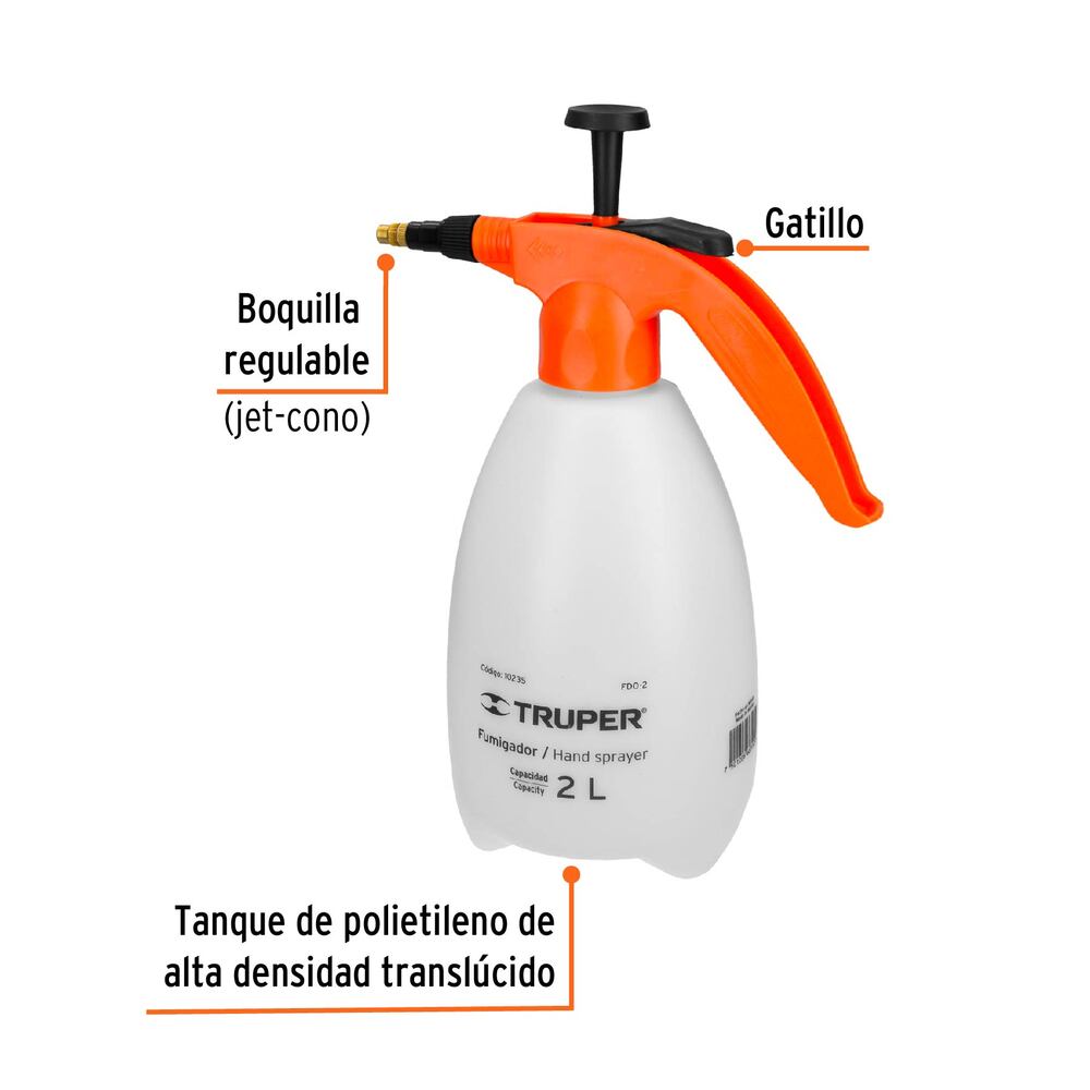 FUMIGADOR DOMESTICO 2 LTS MCA TRUPER