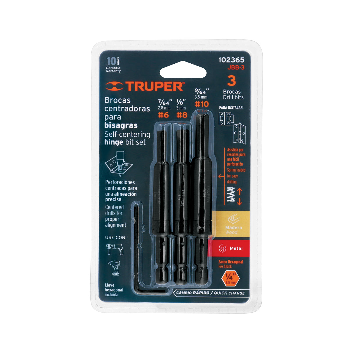 JUEGO DE 3 BROCAS PARA BIOSAGRA TRUPER JBB-3