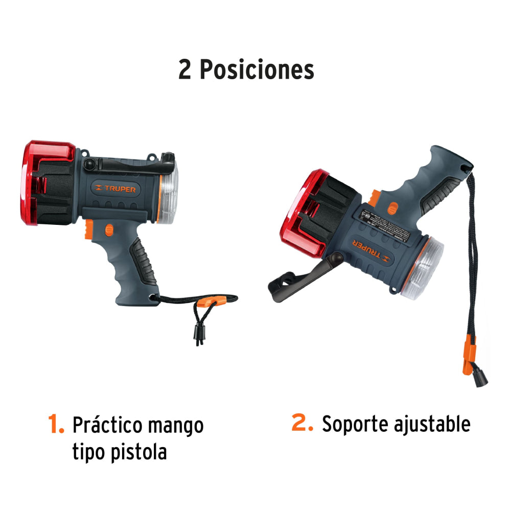 LAMPARA DE LED 900 LM RECARGABLE ALTA POTENCIA TRUPER