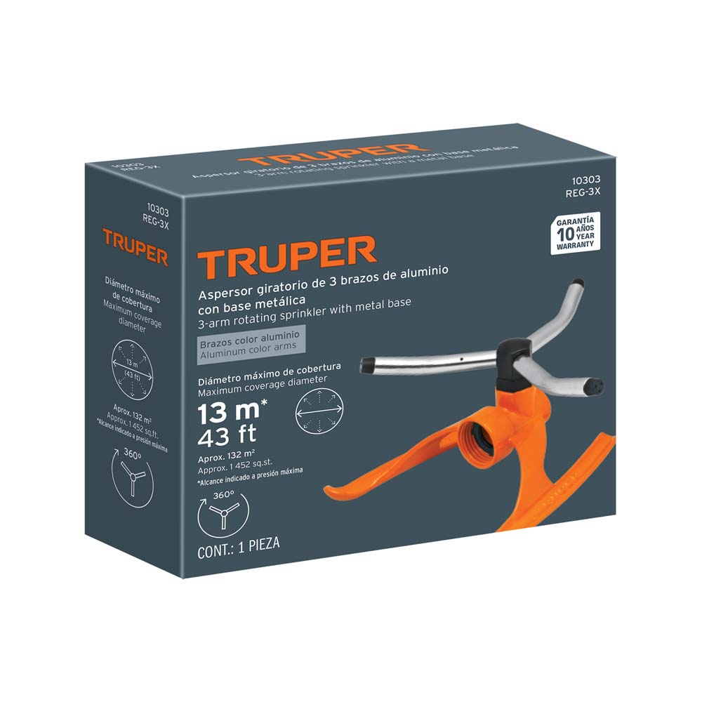 REGADERA GIRATORIA C/3 BRAZOS NATURAL *** OFRECER 130347 ***