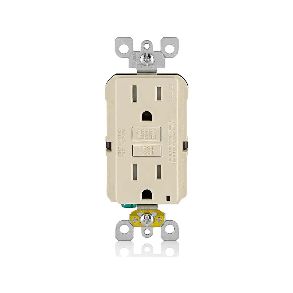 RECEPTACULO DUPLEX GFCI 15A/125V. BCO GFTR1-00T LEVITON ***HAE2025***