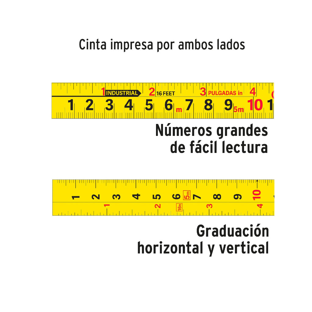 FLEXOMETRO AUTO LOCK 8 M CINTA 25 MM MCA TRUPER CONSTRUCCION