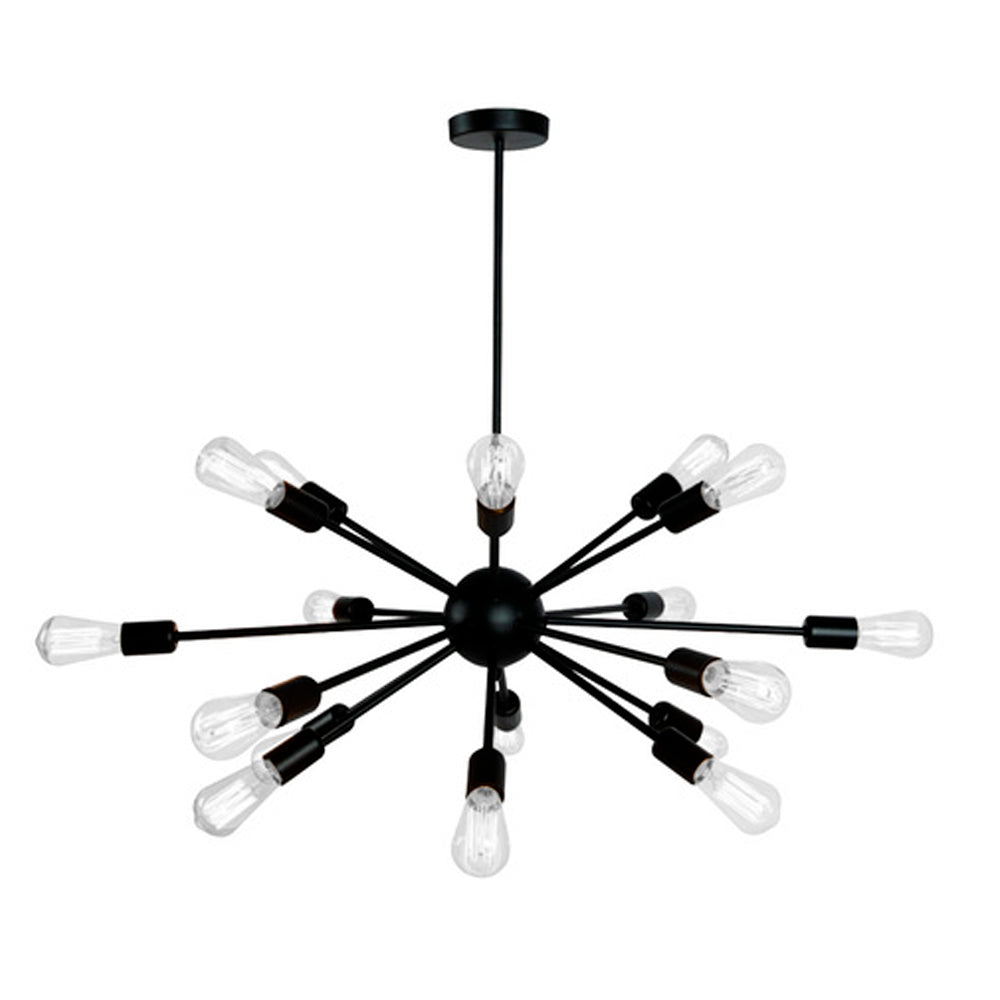 COLGANTE METÁLICO TECNOLITE CELAENO II 1.35M DE ALTURA CON 18 BASES E27 NO INCLUYE FOCOS