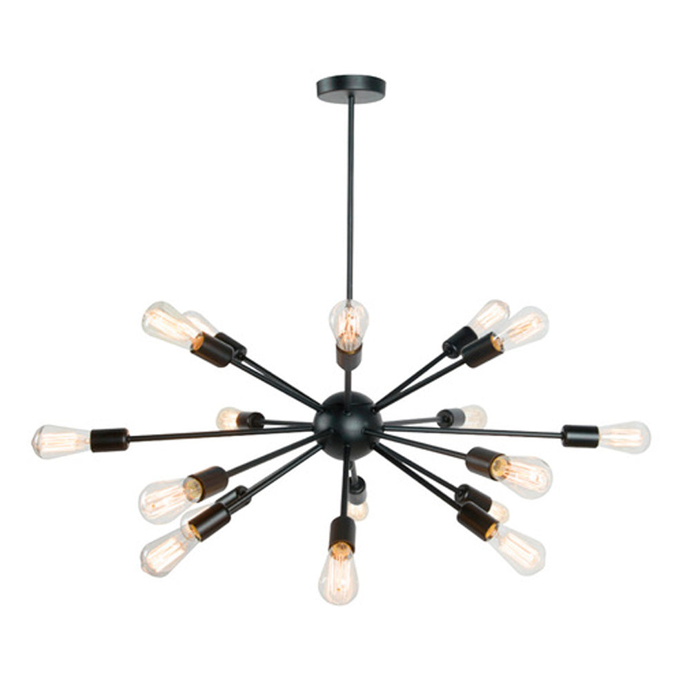 COLGANTE METÁLICO TECNOLITE CELAENO II 1.35M DE ALTURA CON 18 BASES E27 NO INCLUYE FOCOS