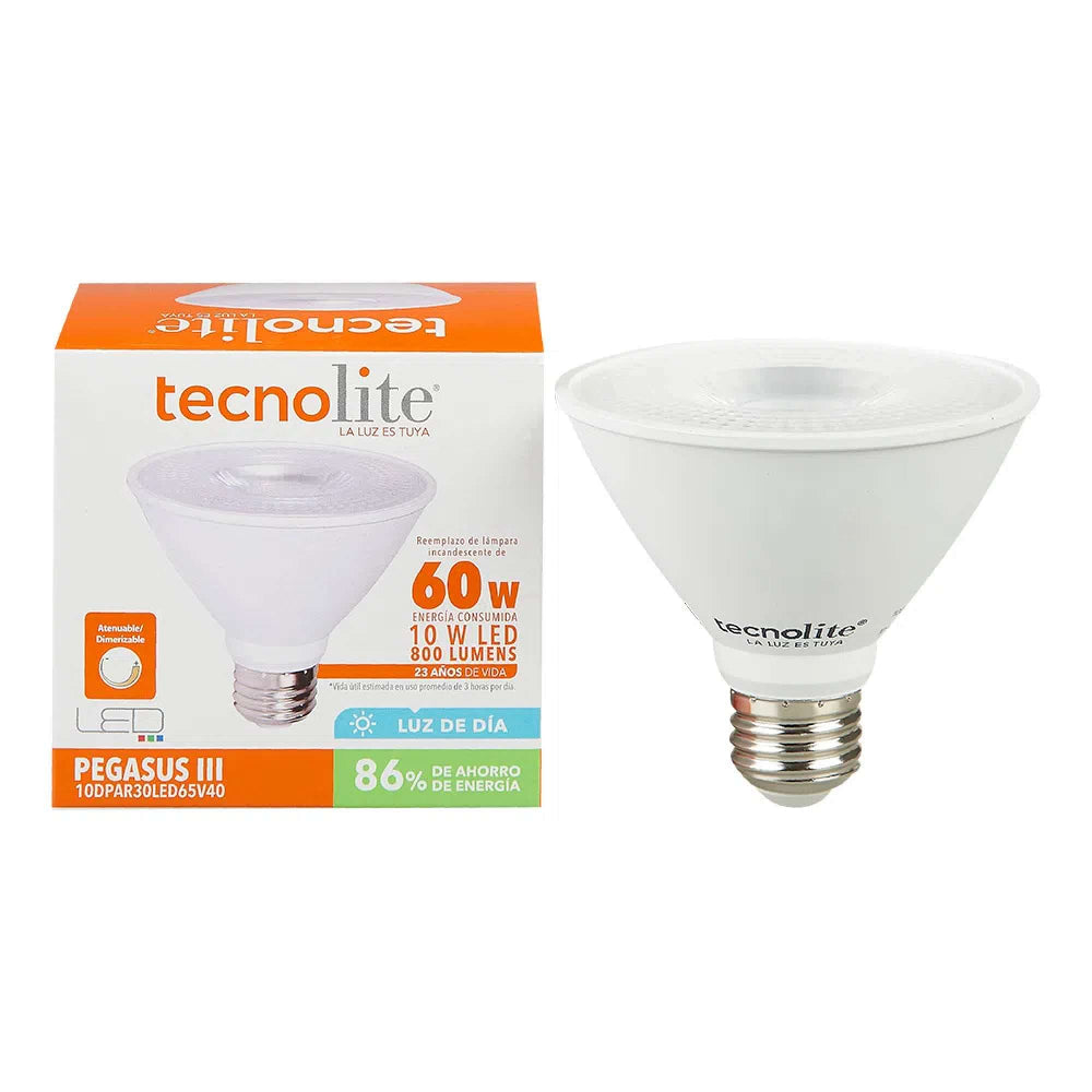 FOCO LED TECNOLITE PEGASUS III ATENUABLE PAR30 10W LUZ DE DÍA BASE E27