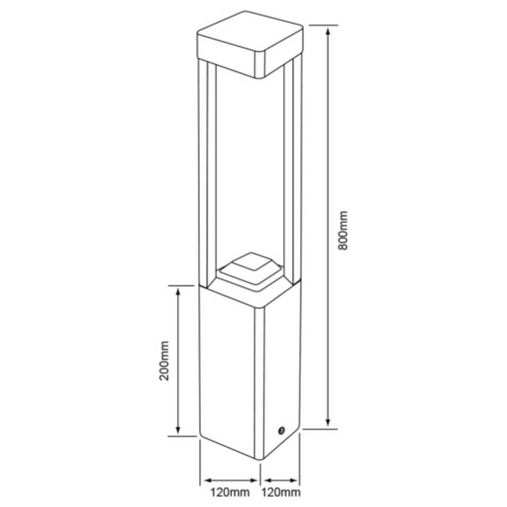 MINI POSTE LED POLIS II TECNOLITE DE EXTERIOR PARA SOBREPONER 10W LUZ SUAVE CÁLIDA