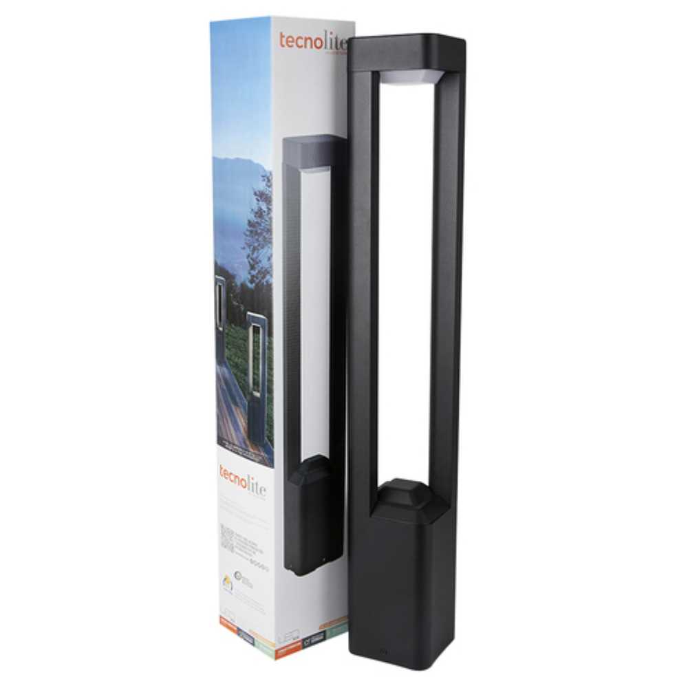 MINI POSTE LED POLIS II TECNOLITE DE EXTERIOR PARA SOBREPONER 10W LUZ SUAVE CÁLIDA