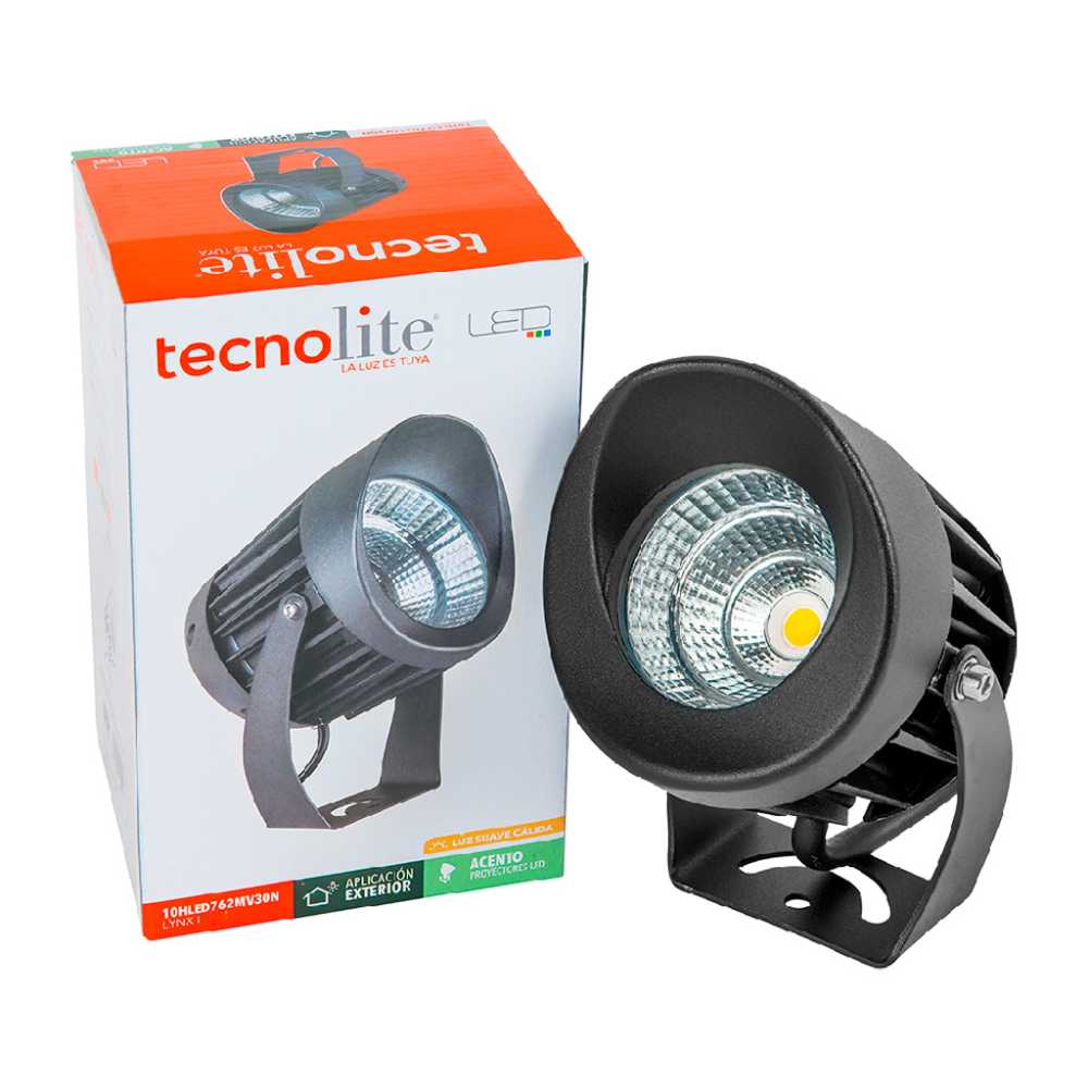 REFLECTOR LED LYNX I TECNOLITE PARA SOBREPONER 10W LUZ SUAVE CÁLIDA