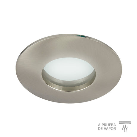 LÁMPARA DE INTERIOR EMPOTRABLE ADRIA I TECNOLITE A PRUEBA DE VAPOR BASE GX5.3 SATINADO