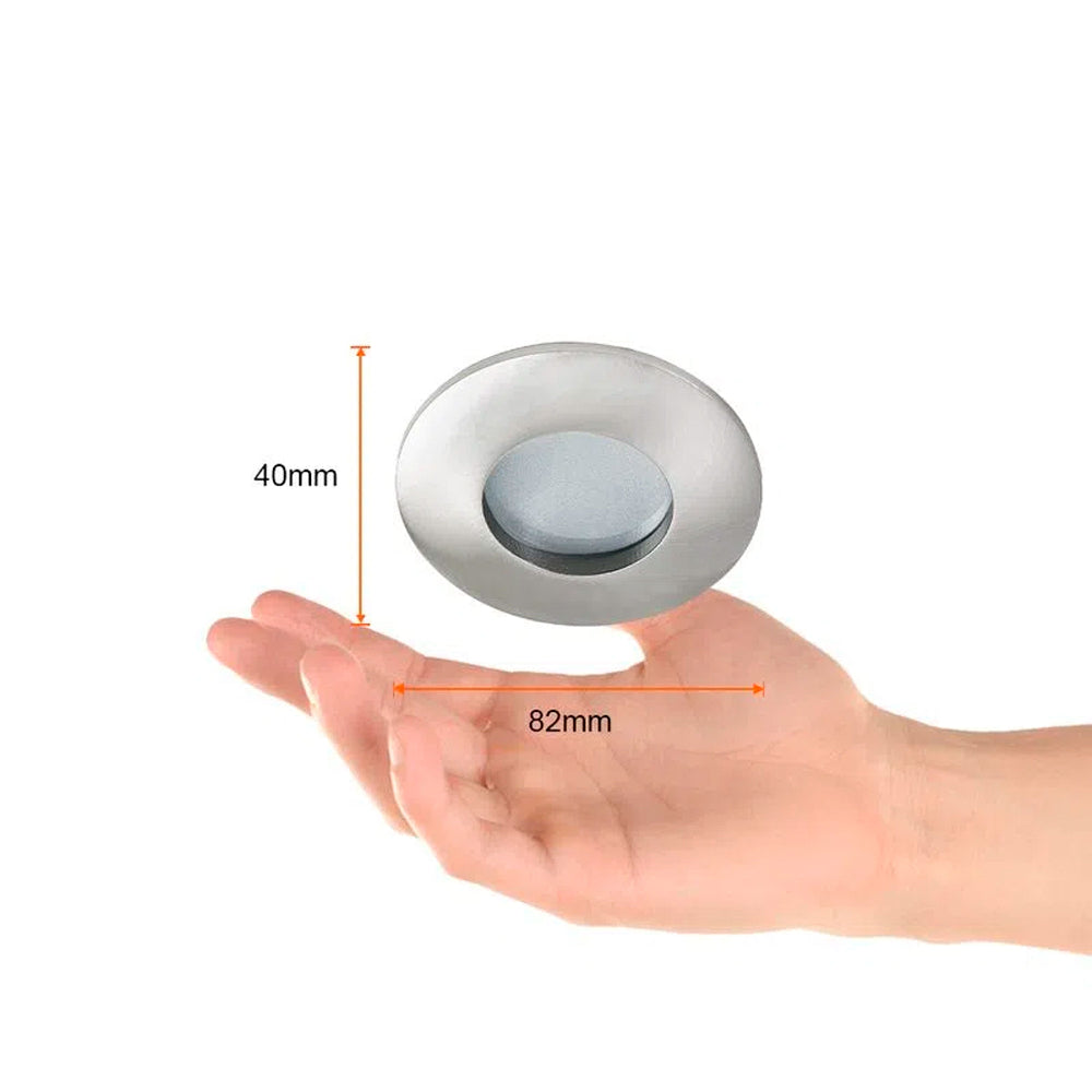 LÁMPARA DE INTERIOR EMPOTRABLE ADRIA I TECNOLITE A PRUEBA DE VAPOR BASE GX5.3 SATINADO