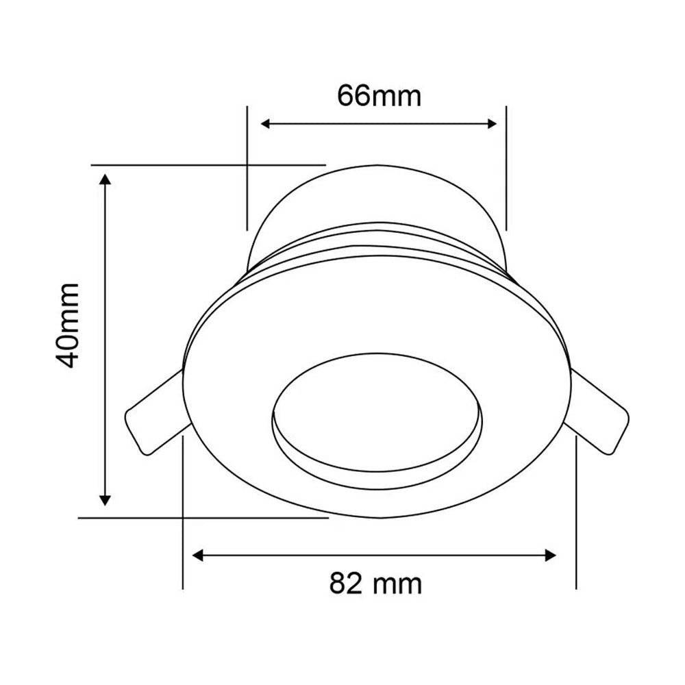 LÁMPARA DE INTERIOR EMPOTRABLE ADRIA I TECNOLITE A PRUEBA DE VAPOR BASE GX5.3 SATINADO