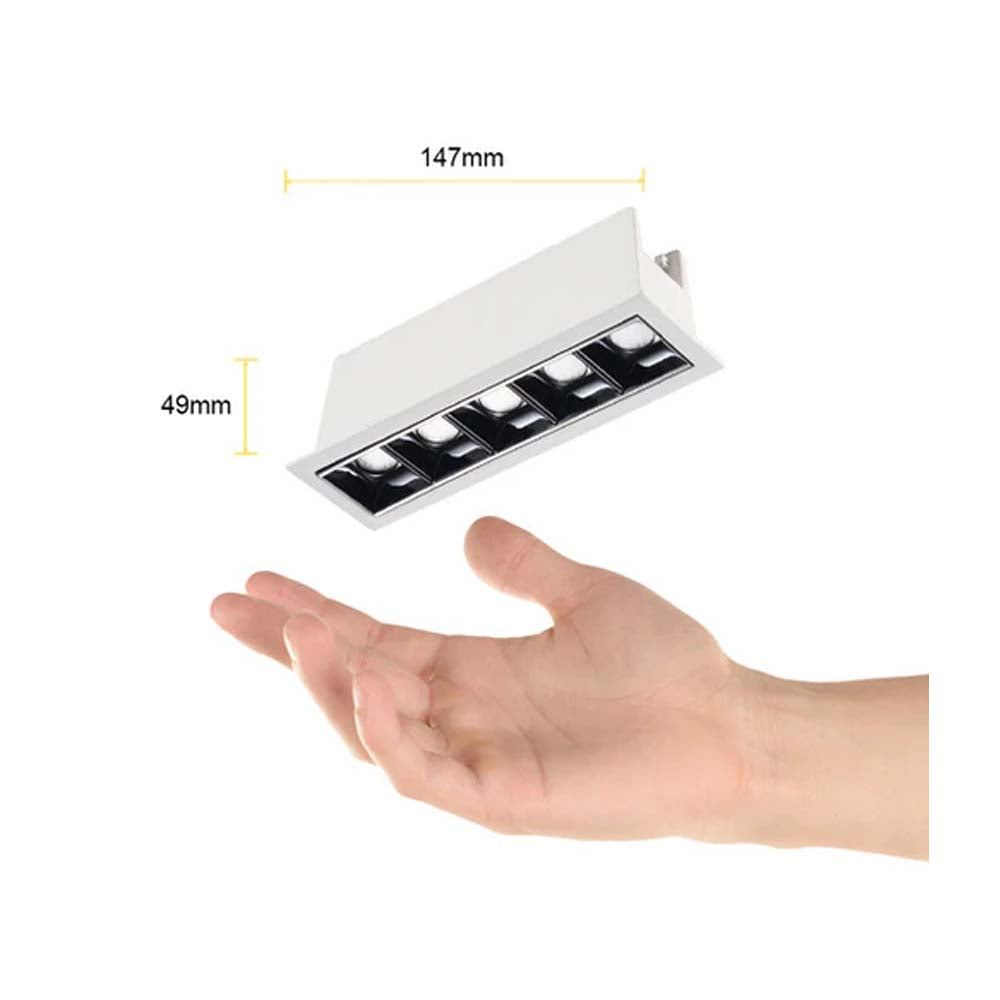 LUM INT EMP TECHO LED 10W100-127V3000K NEGRO MICARE II ***TECNOLITE HAE***