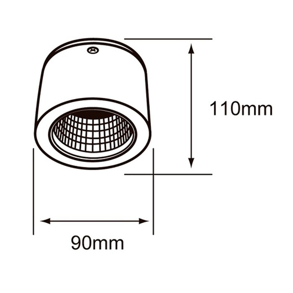 LÁMPARA DE INTERIOR LED ASHLESHA TECNOLITE 10W SPOT LUZ SUAVE CÁLIDA LED INTEGRADO