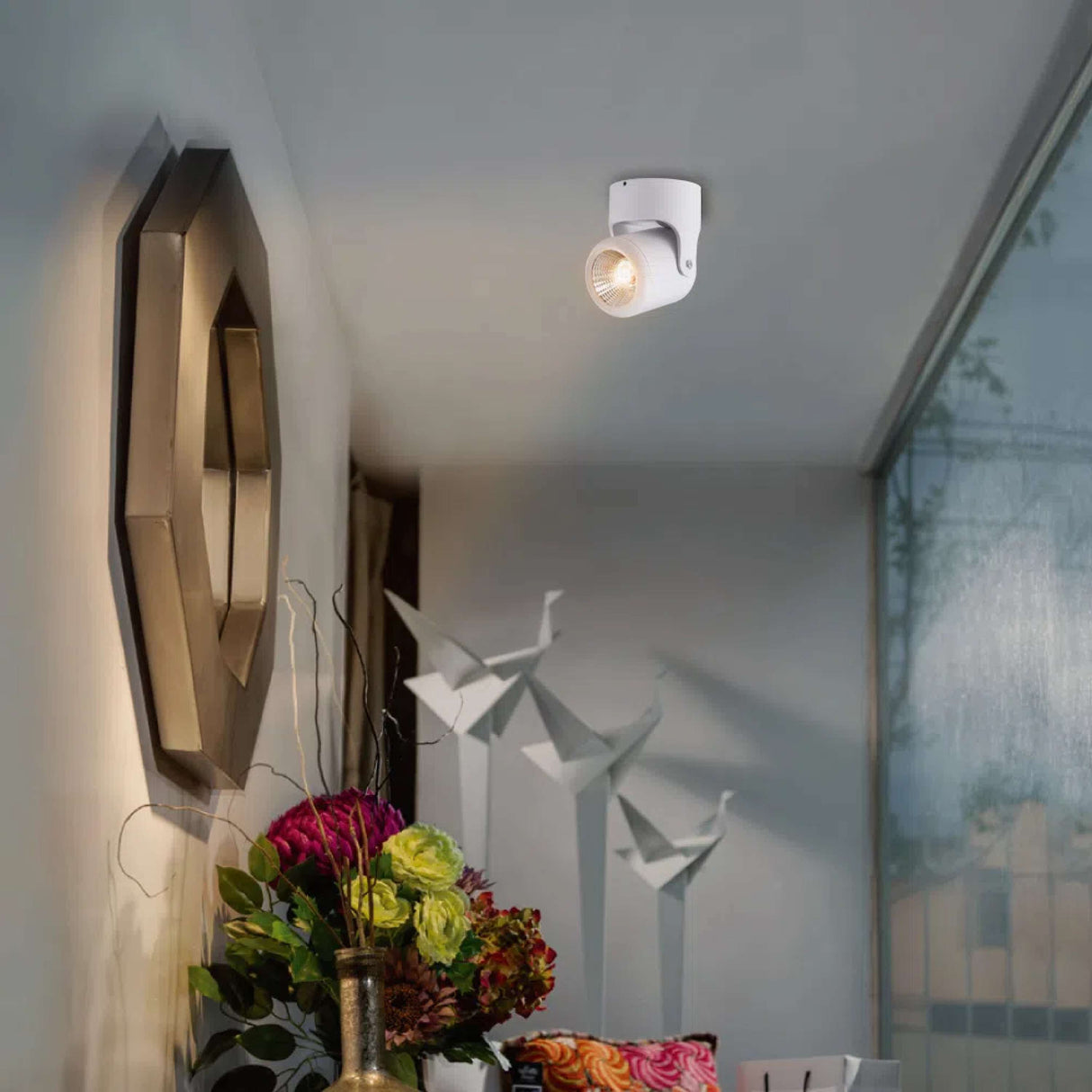 SPOT LED TECNOLITE ALNIYA I PARA SOBREPONER DIRIGIBLE 10W LUZ SUAVE CÁLIDA LED INTEGRADO BLANCO