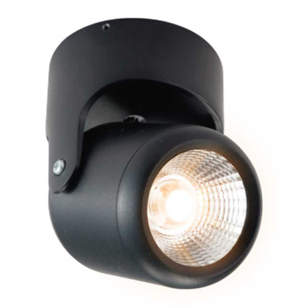 SPOT LED TECNOLITE ALNIYA I PARA SOBREPONER DIRIGIBLE 10W LUZ SUAVE CÁLIDA LED INTEGRADO NEGRO***HAE2025***