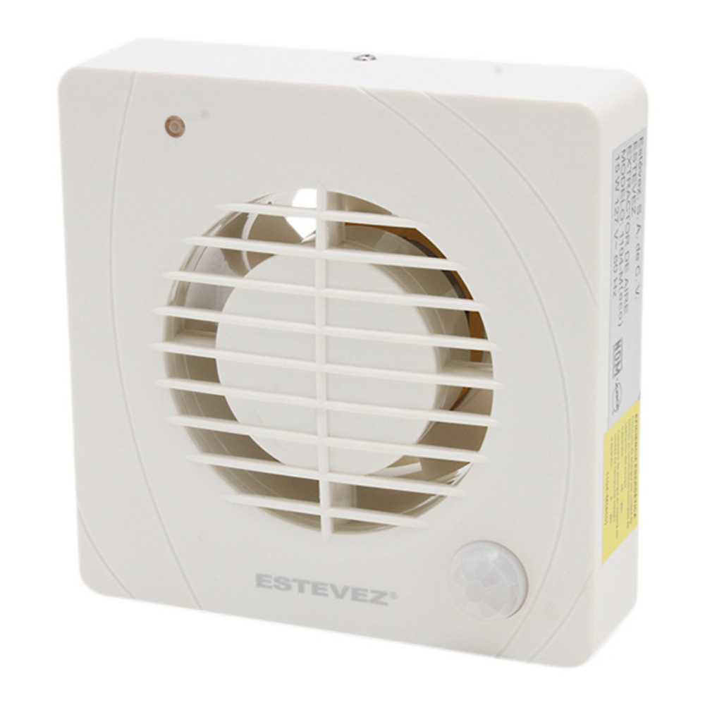 EXTRACTOR RESIDENCIAL CUADRADO C/SENSOR MOV. Y TEMPORIZADOR 4-PG BLANCO *** OFRECER SENSOR 4 ***