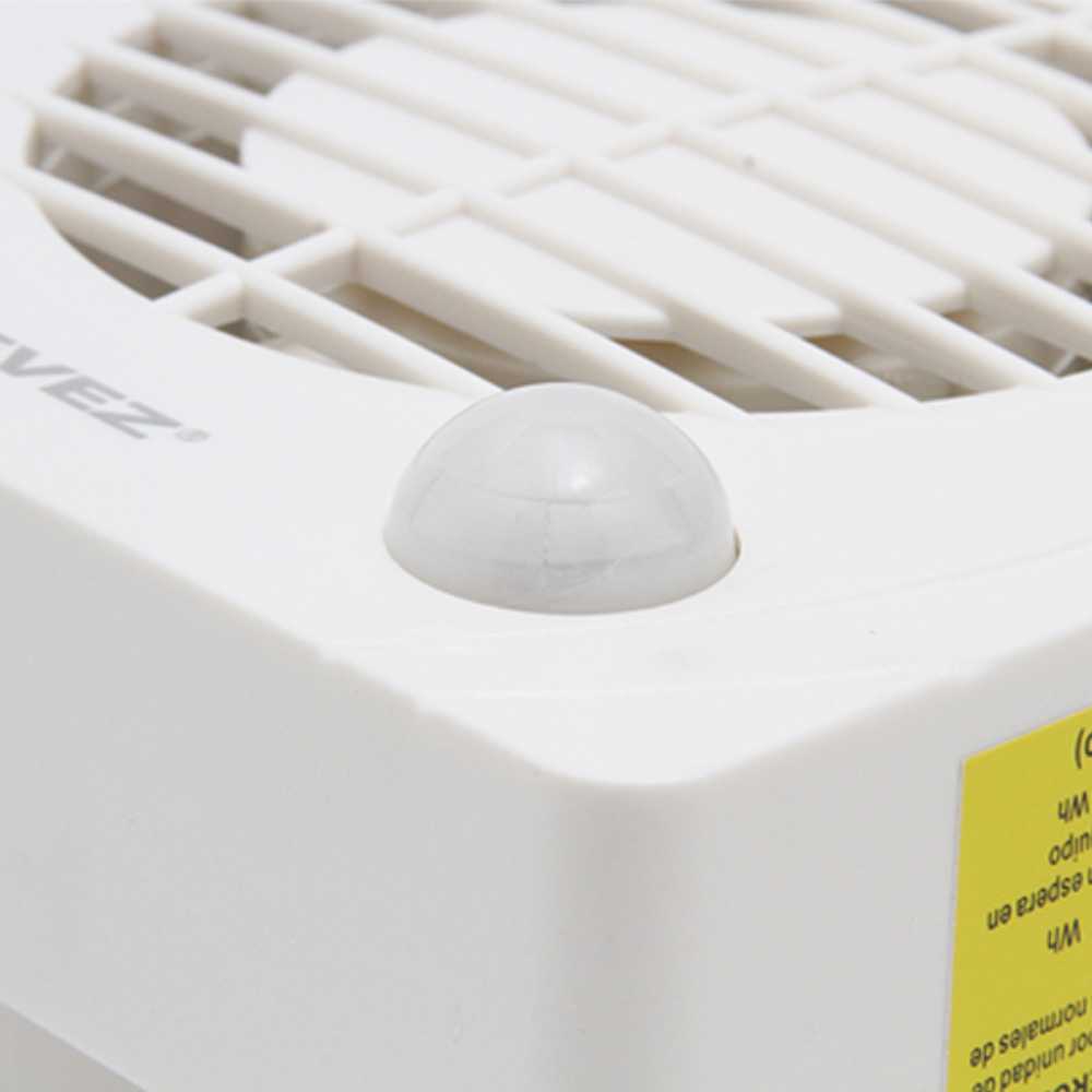 EXTRACTOR RESIDENCIAL CUADRADO C/SENSOR MOV. Y TEMPORIZADOR 4-PG BLANCO *** OFRECER SENSOR 4 ***