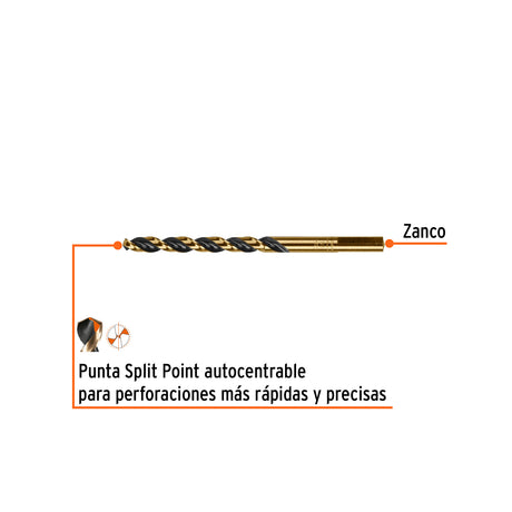 BROCA DE ALTA VELOCIDAD 1/4" MCA TRUPER CONSTRUCCION