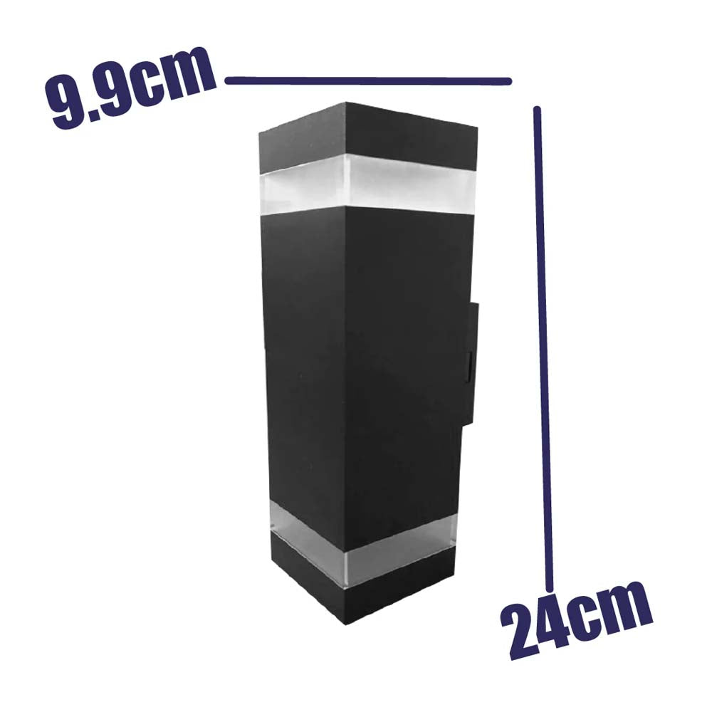 ARB LED 18W CUADRANGULAR NEGRO C/3 TONOS DE LUZ IP65 MUSTRI