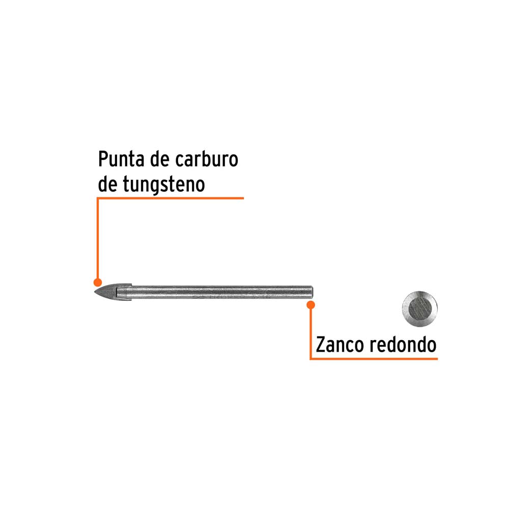 BROCA PARA VIDRIO Y AZULEJO 3/16" BVI-3/16 11701 TRUPER
