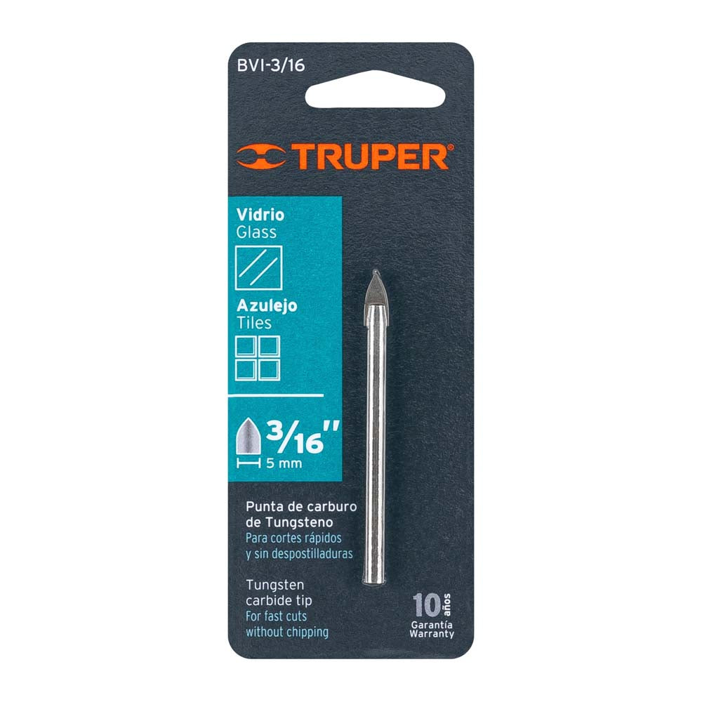 BROCA PARA VIDRIO Y AZULEJO 3/16" BVI-3/16 11701 TRUPER