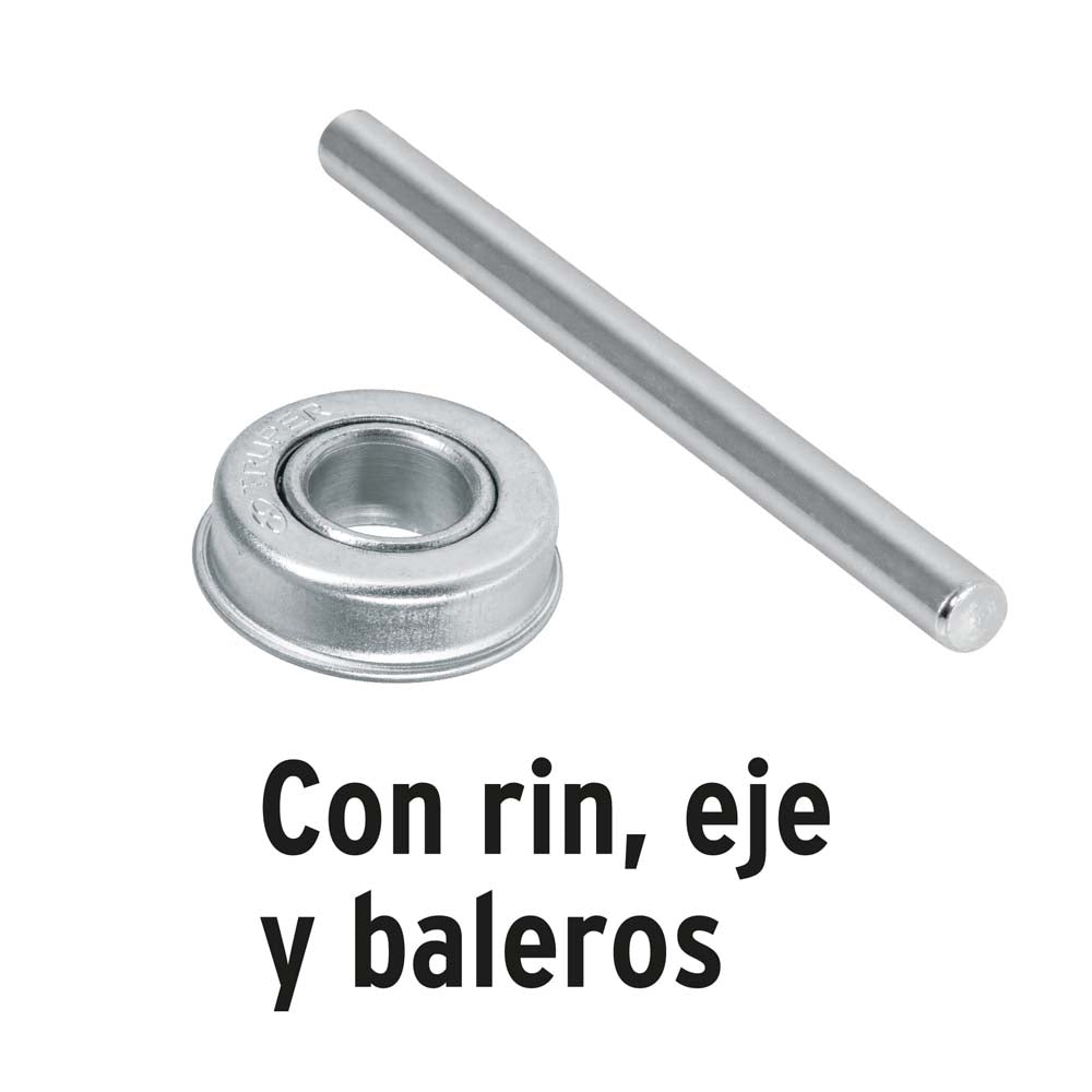 LLANTA COMPLETA NEUMATICA 16' INCLUYE EJE Y BALEROS